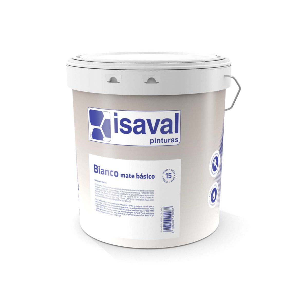 Bianco Mate básico. Pintura profesional de Pinturas Isaval