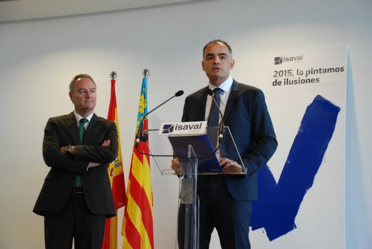 D. Alberto Fabra, President de la Generalitat, visita Pinturas Isaval.