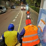 Pintado linea medio maratón Valencia