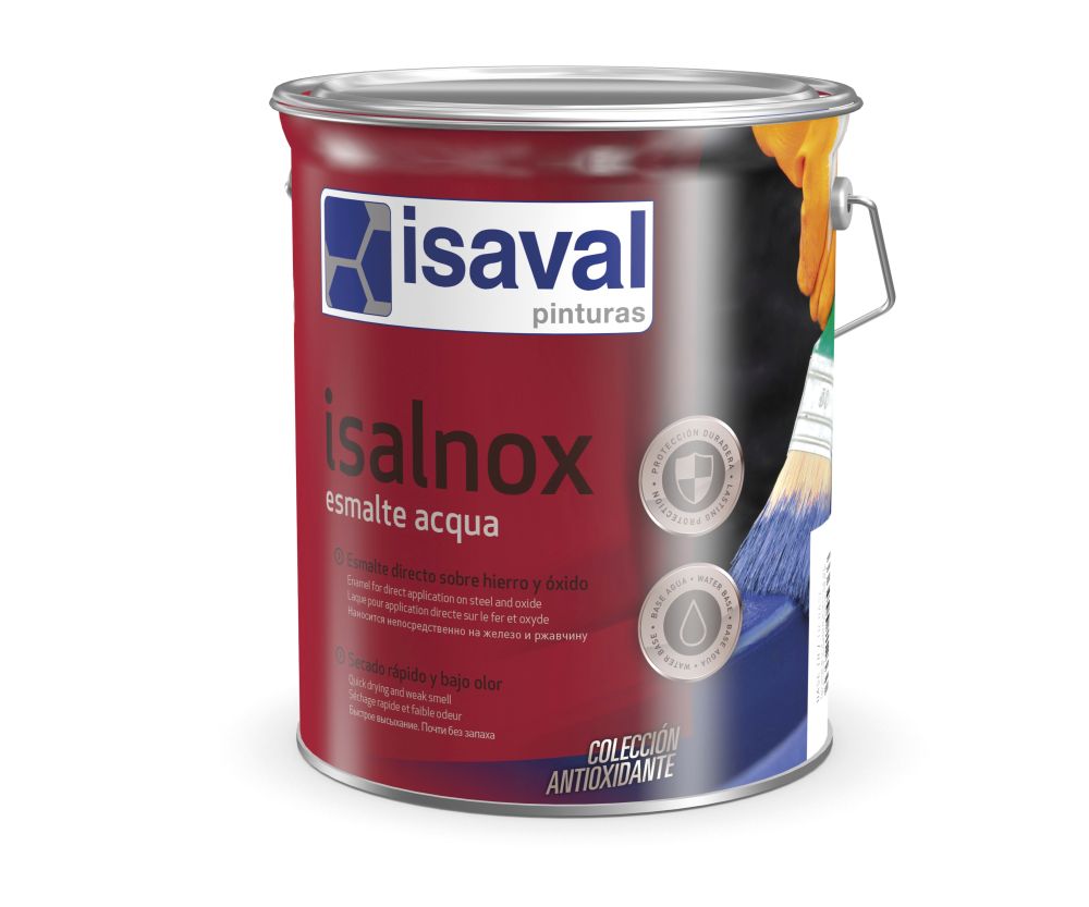 Isalnox Esmalte acqua. Esmalte antioxidante directo al metal de Pinturas Isaval