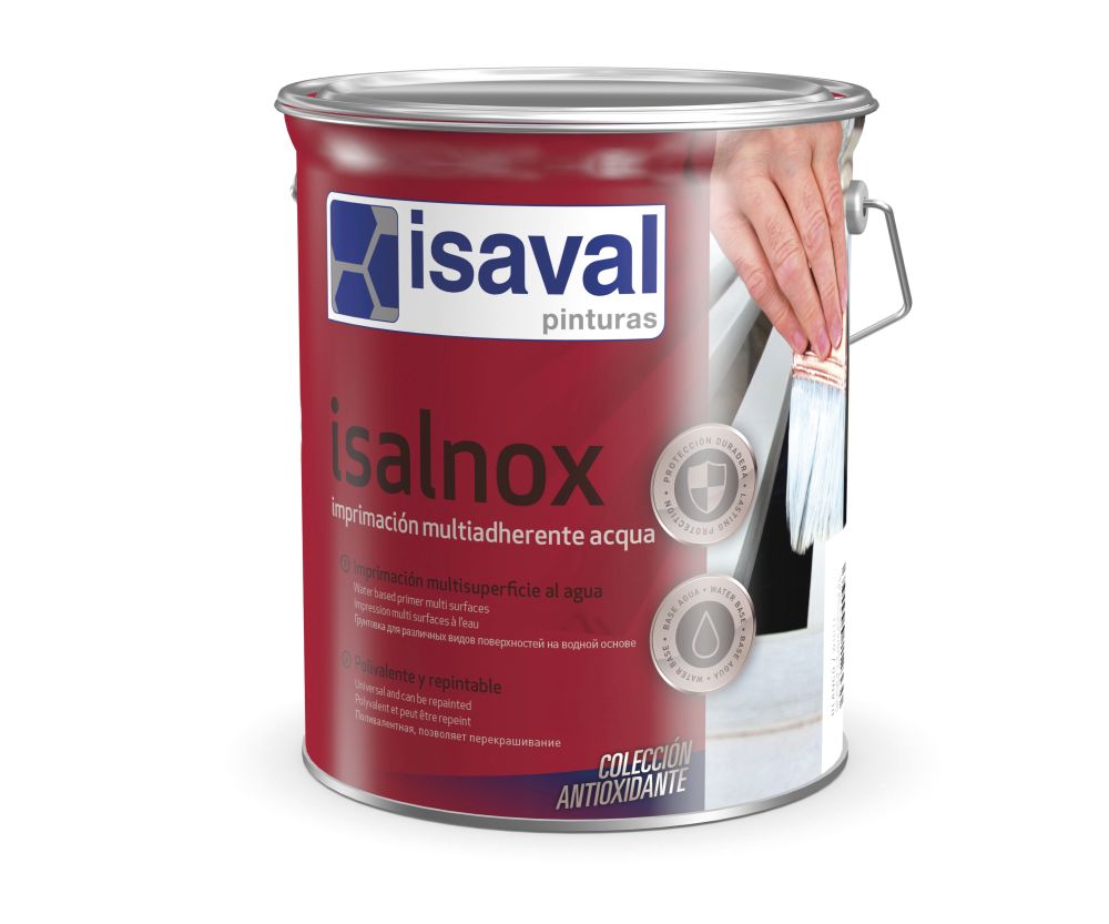 Isalnox Imprimación multiadherente acqua. Imprimación polivalente antioxidante de Pinturas Isaval