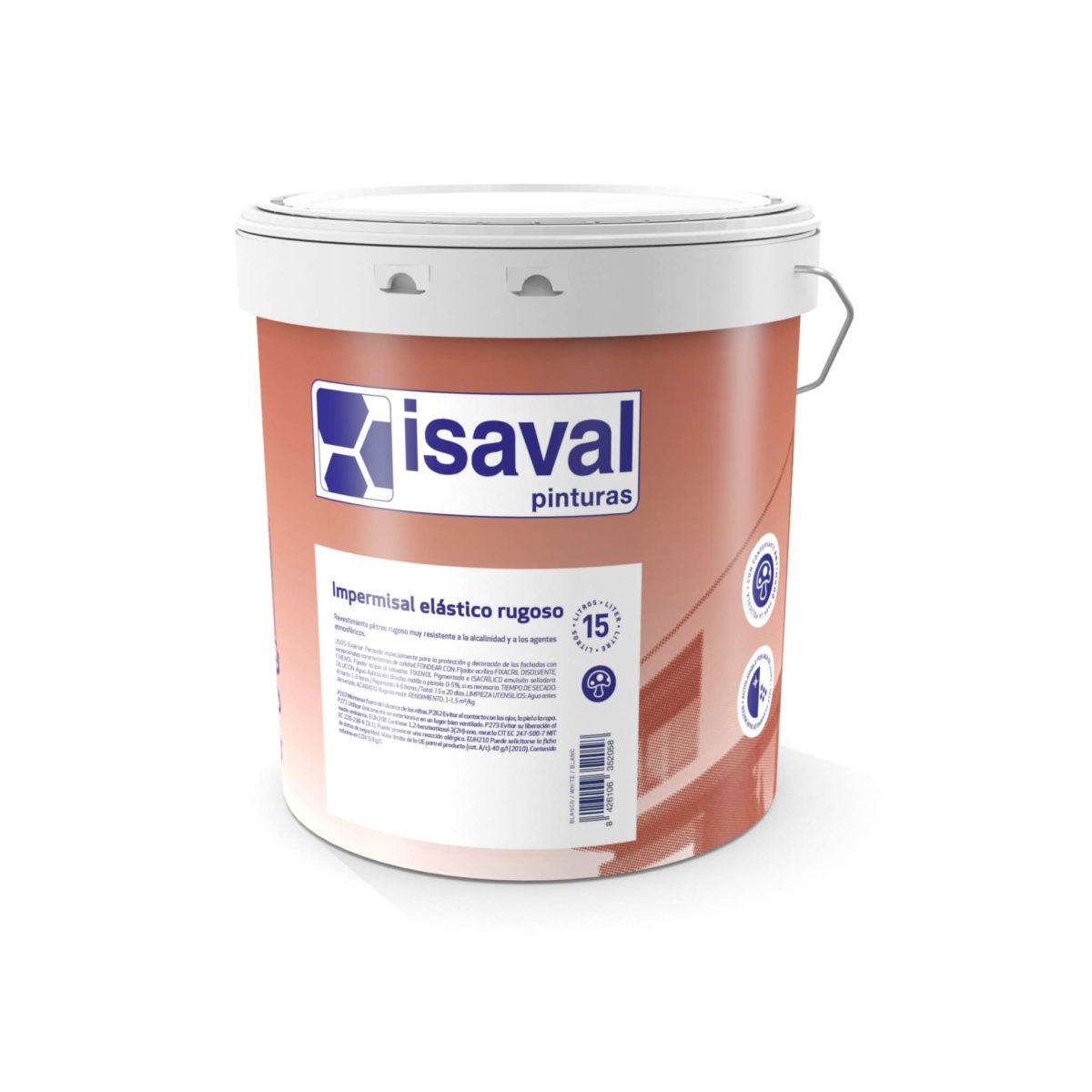 Impermisal elástico rugoso. Impermeable acrílico 100% Pinturas Isaval