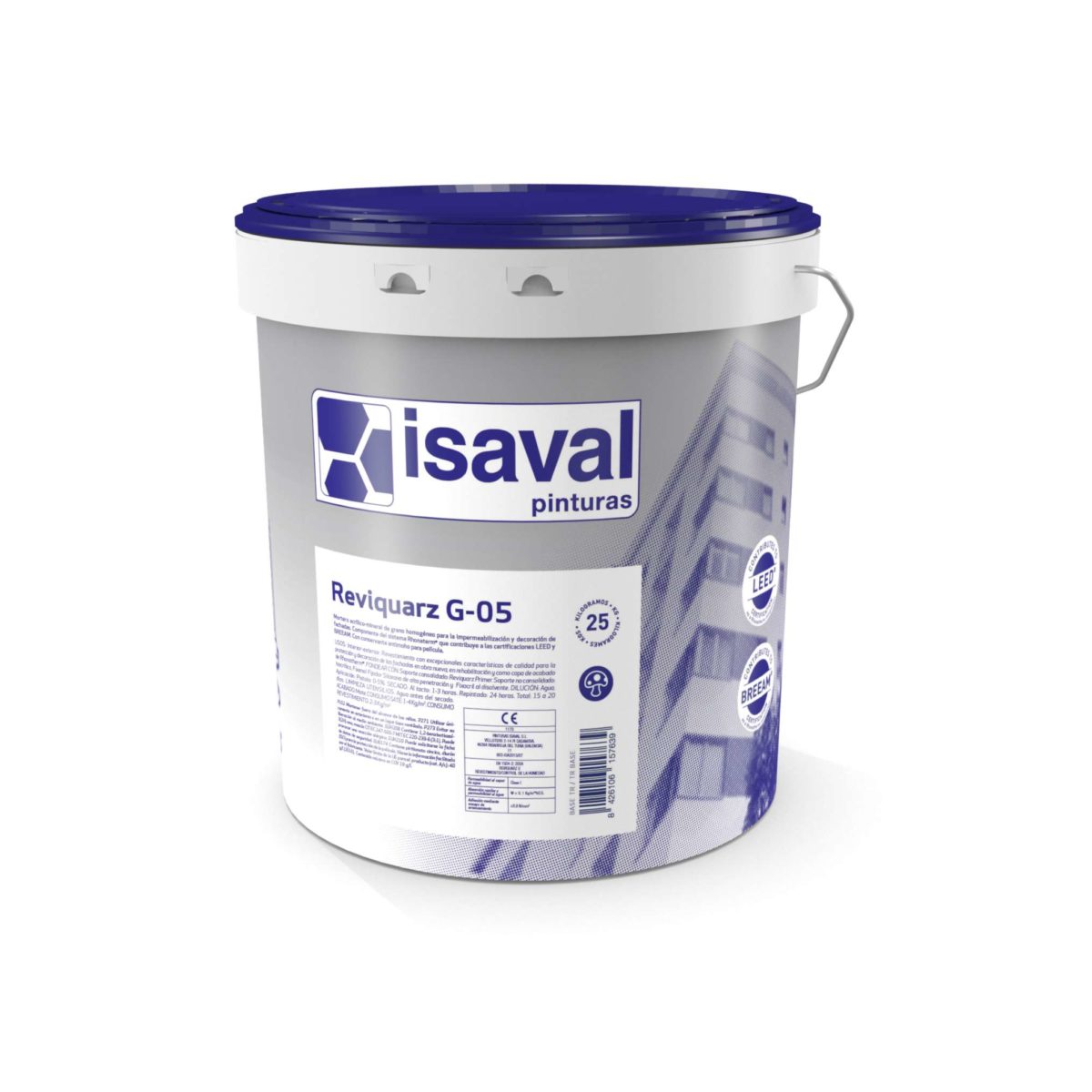 Reviquarz G-05. Mortero acrílico mineral. Pinturas Isaval