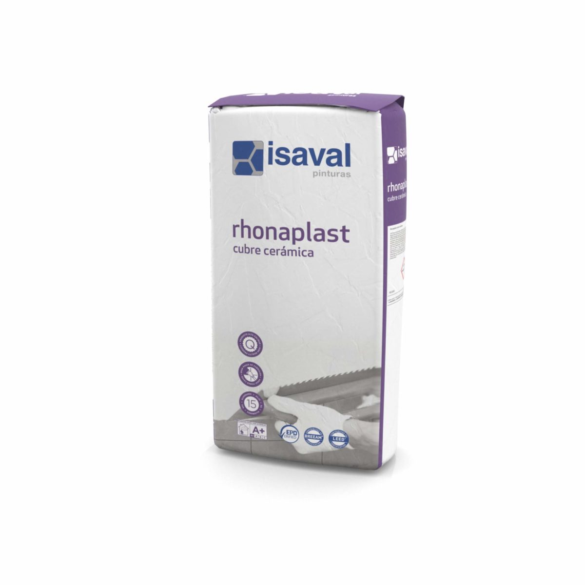 Rhonaplast cubre cerámica. Enlucido para reparación de Pinturas Isaval