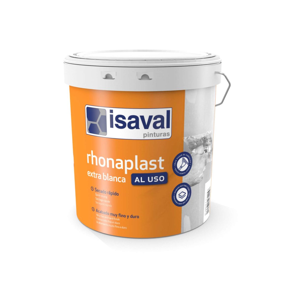 Rhonaplast Extra blanca al uso. Enlucido al uso extra blanco de Pinturas Isaval