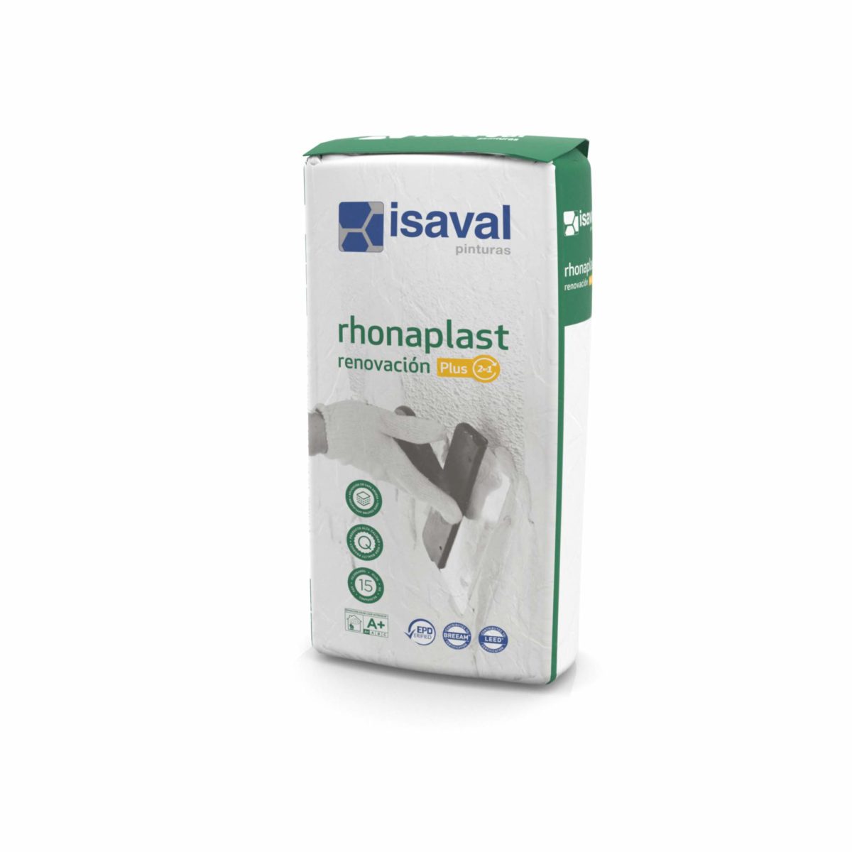 Rhonaplast Renovación PLUS. enlucido regulación 2 en 1 de Pinturas Isaval