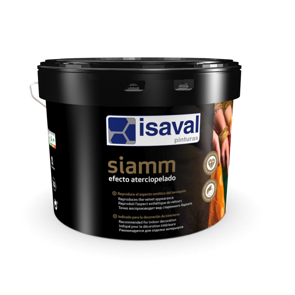 Siamm Efecto aterciopelado. Efecto metalizado decorativo de Pinturas Isaval