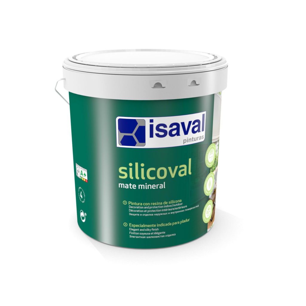 Silicoval Mate mineral. Pinturas con resina de silicona. Pinturas Isaval