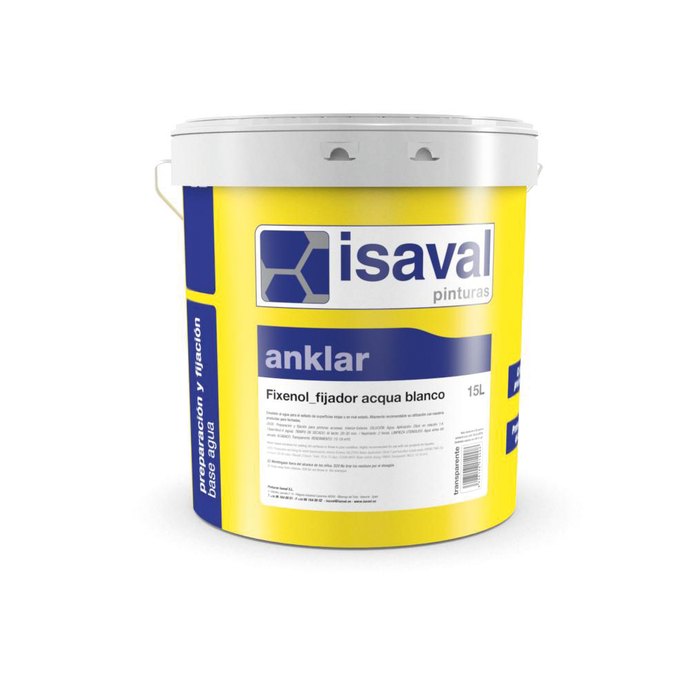 Fixenol Fijador acqua al siloxano. Imprimación acrílica siloxánica. Pinturas Isaval