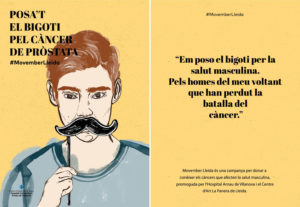 campaña de movember de Lara Costafreda. Pinturas Isaval