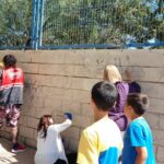 Mural pintado en el IES Orriols en Isaval
