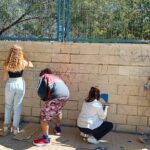 Mural pintado en el IES Orriols en Isaval